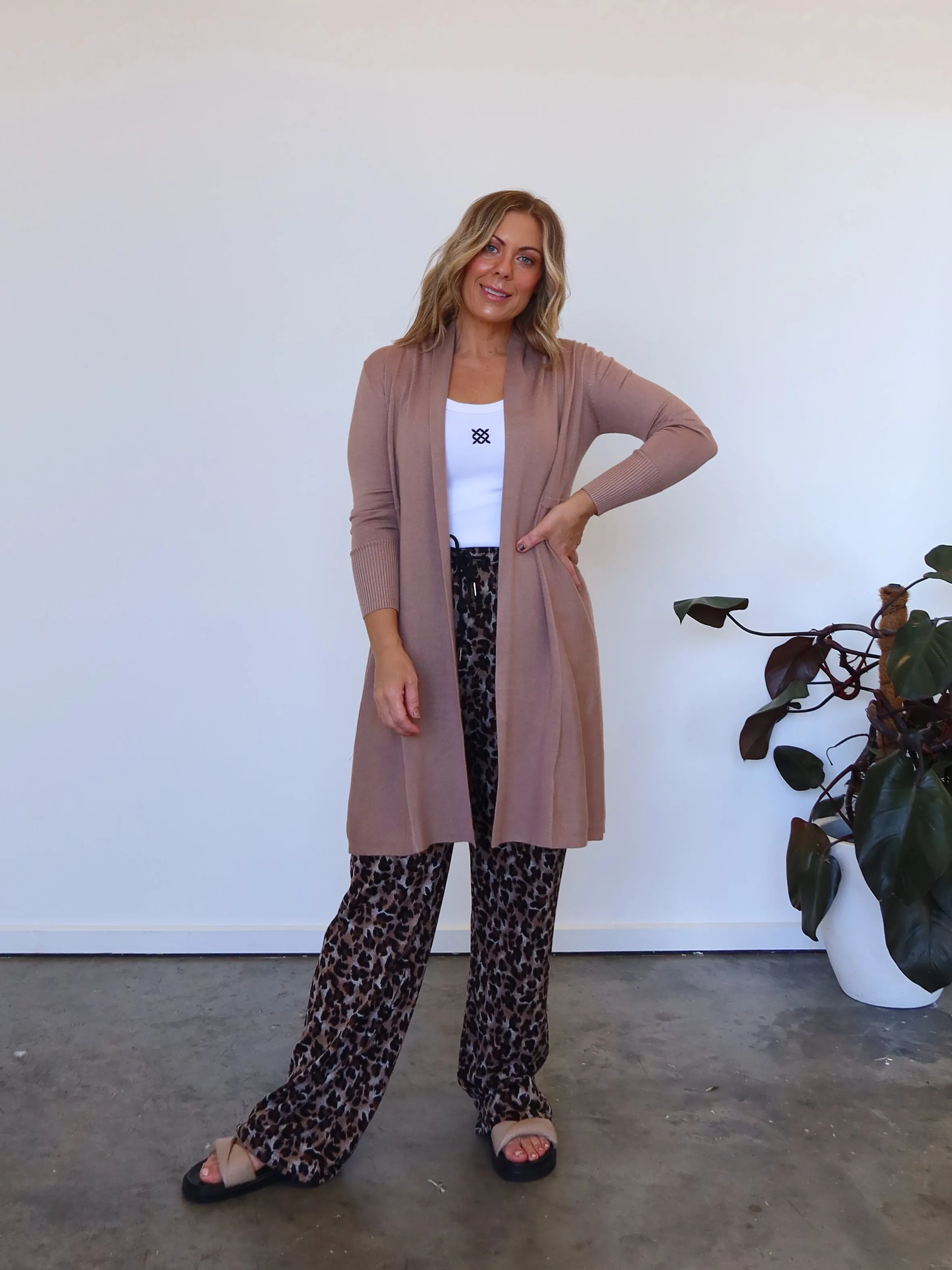 Biodegradable material Rowan Cardigan - Mushroom