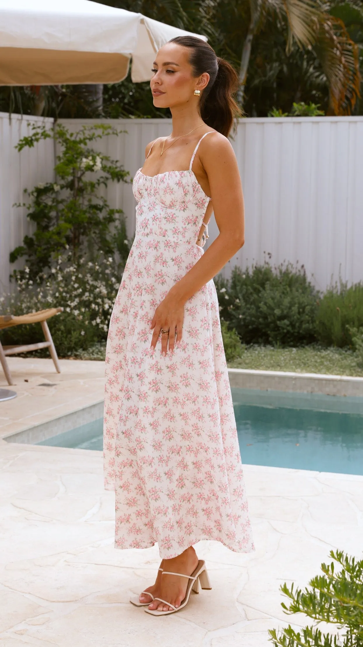 Easy-Storage Rahima Maxi Dress - Pink Floral