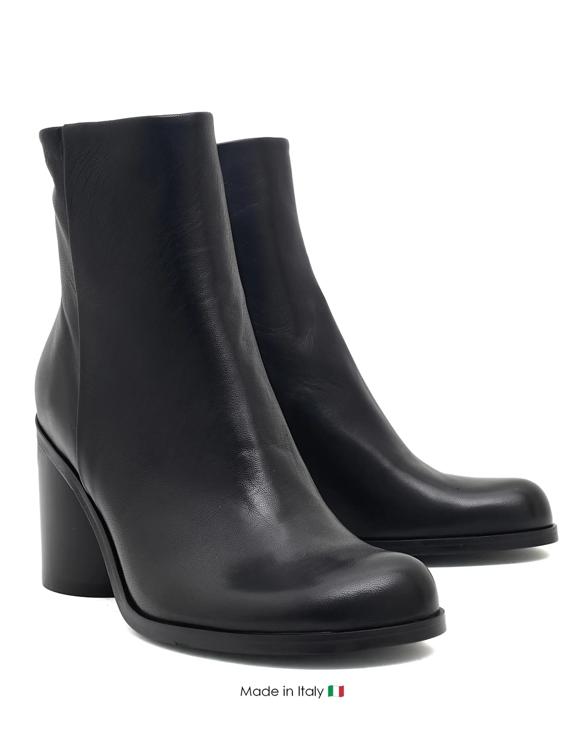 Comfortable Heel Businessman Serenity Half Boot Nero