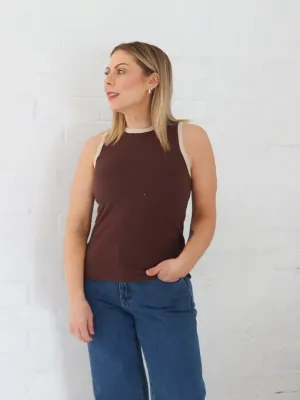 Cost effective gas storage JoJo Knit Tank - Brown