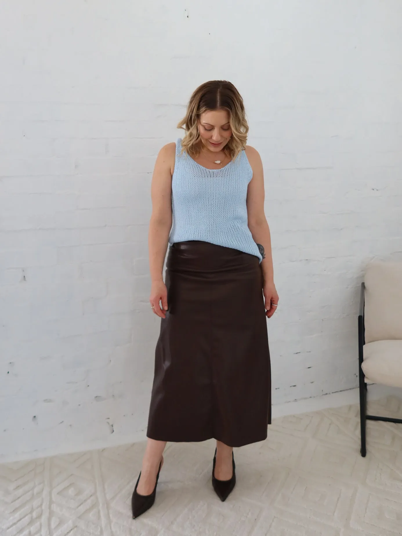 Wedding guest Saffy Skirt - Chocolate