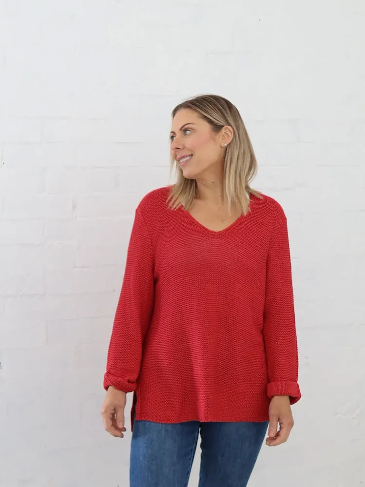 Outdoor Casual Look Sailah Knit - Red