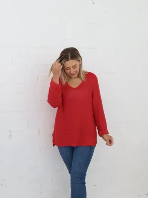 Flexible Side Gusset Sailah Knit - Red