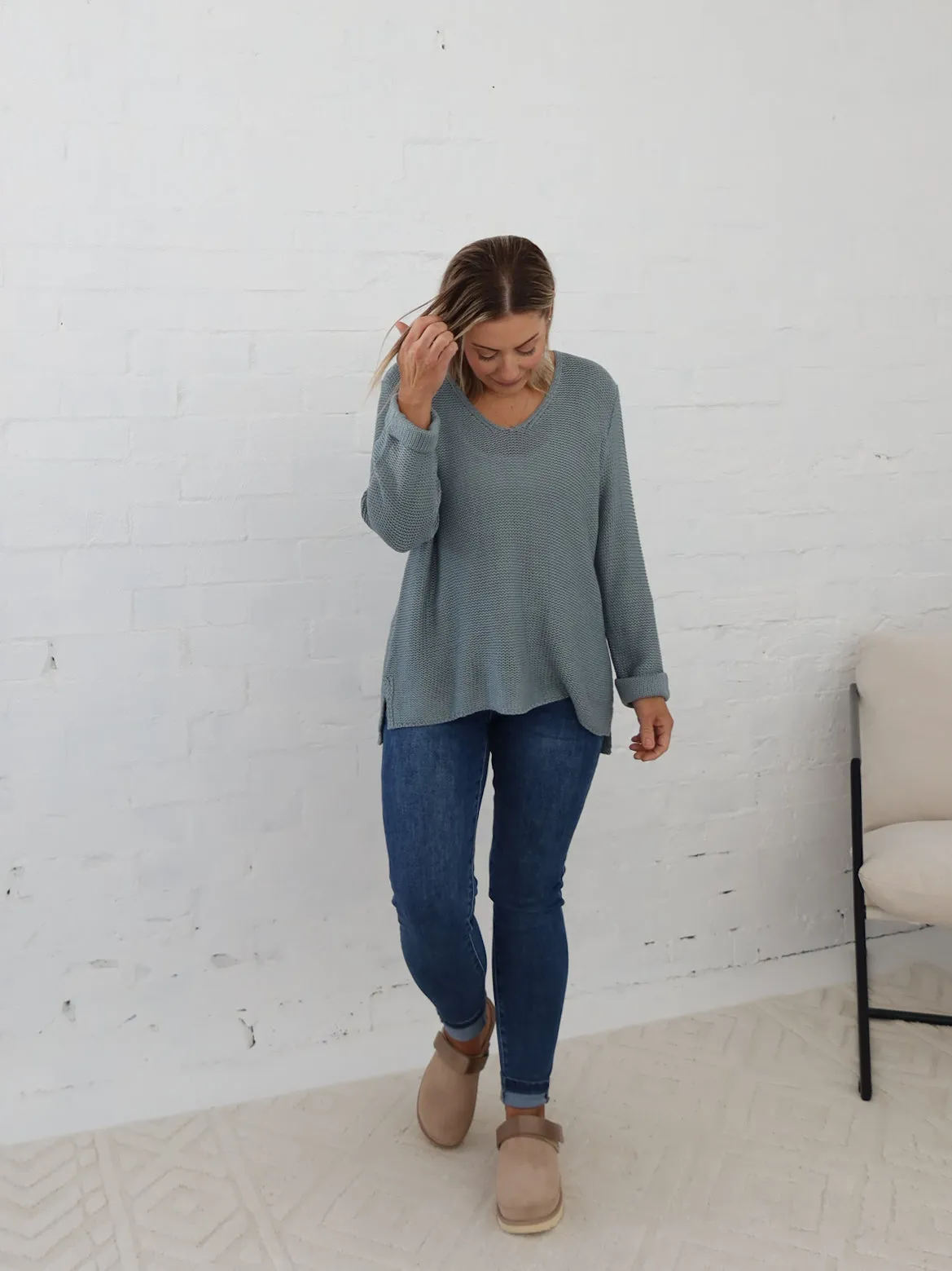 Base Layer Sailah Knit - Steel Blue