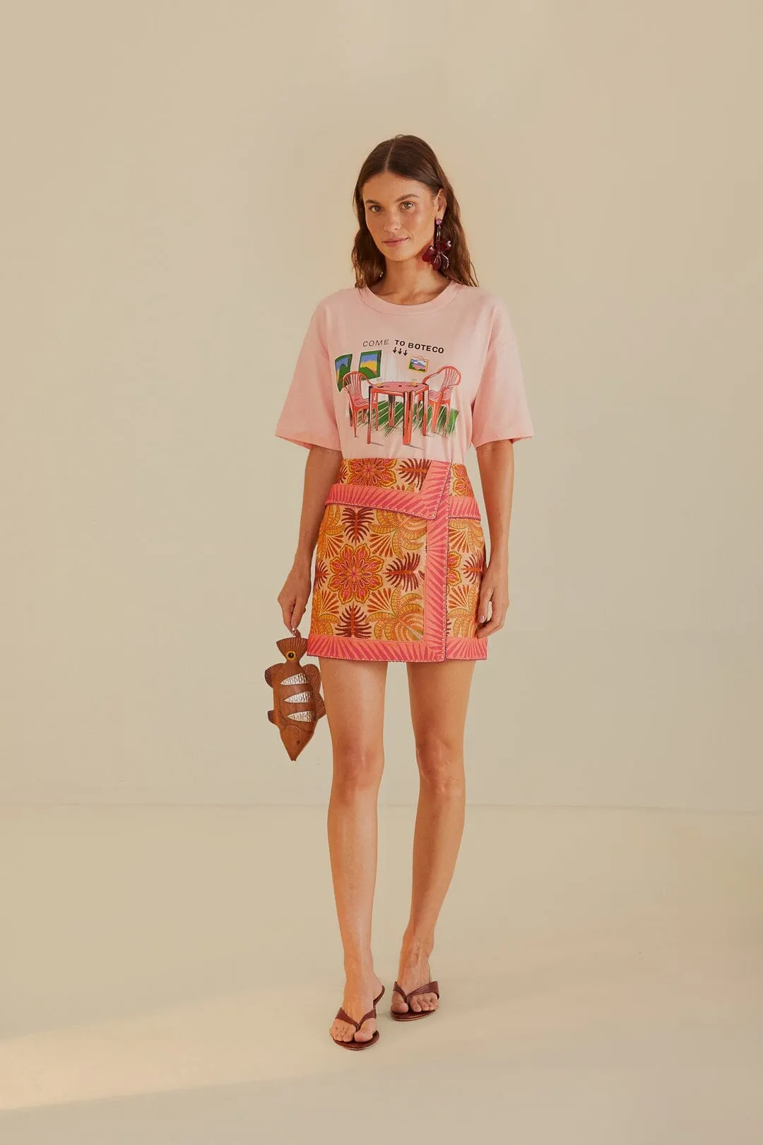 Sand Palm Scarf Skirt Modern Details