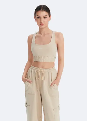 Scoop Neck Racerback Bra Seamless construction Accessorized seams