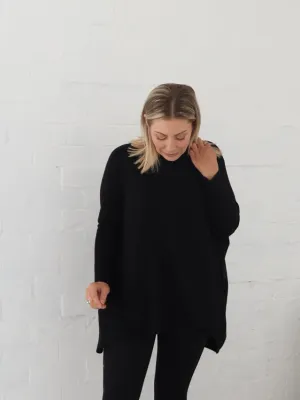 Light Weight MicrofiberBlend Texture Scout Knit - Black