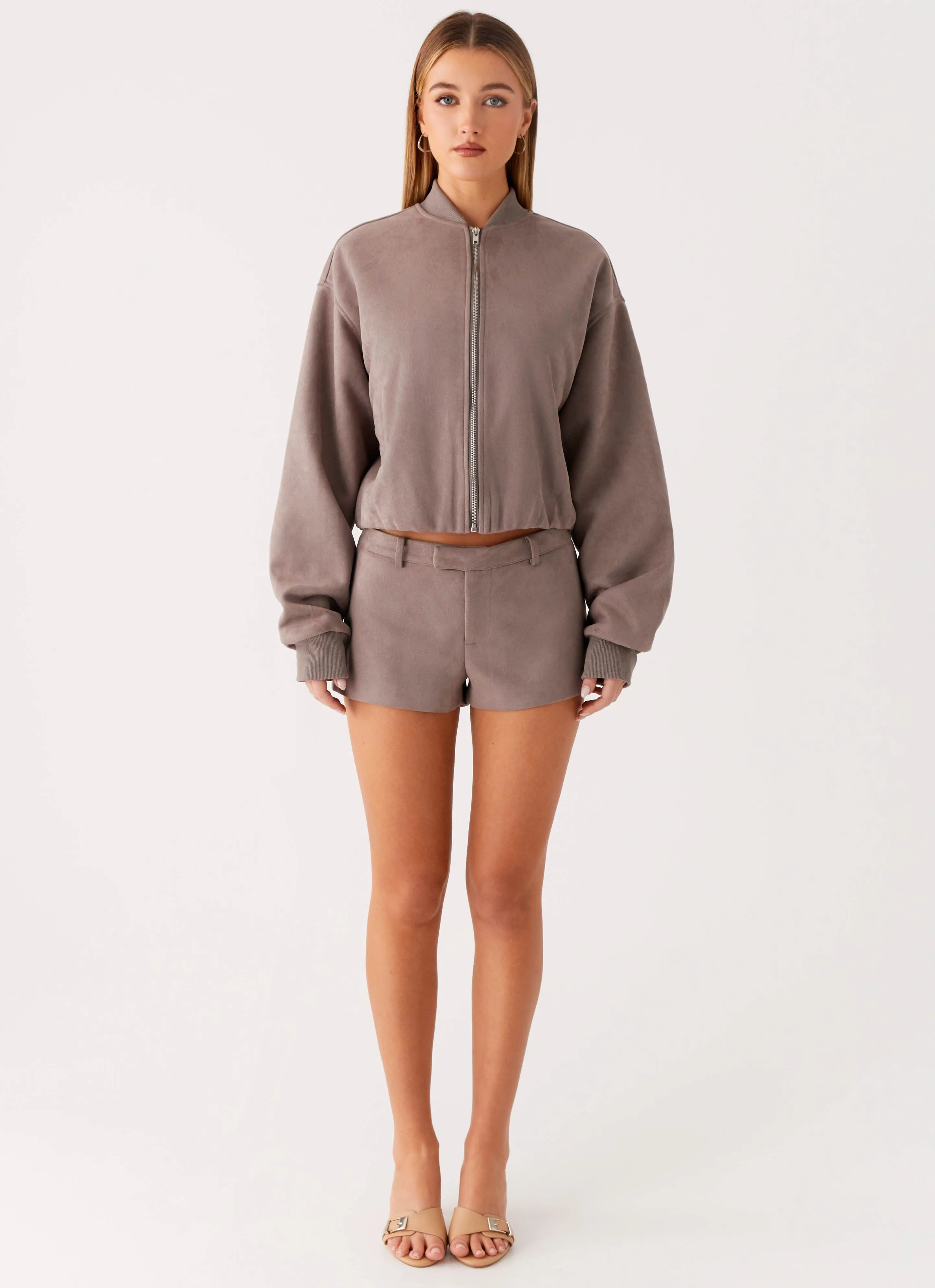 Thats Chill Bomber Jacket - Grey Kangaroo Pocket Cold Season