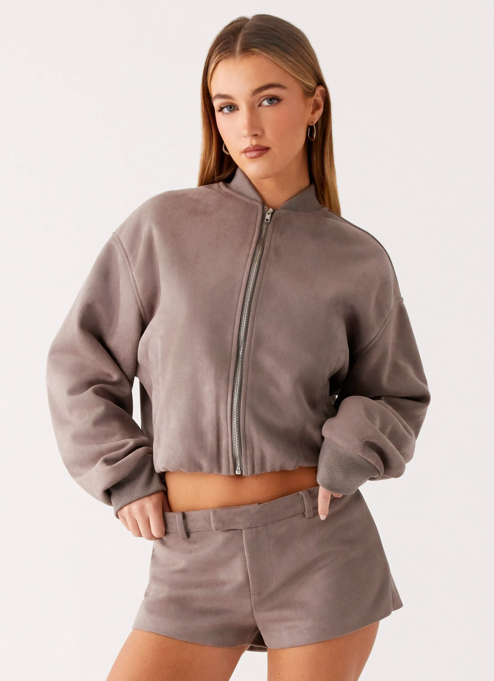Transitional Wear Thats Chill Bomber Jacket - Grey