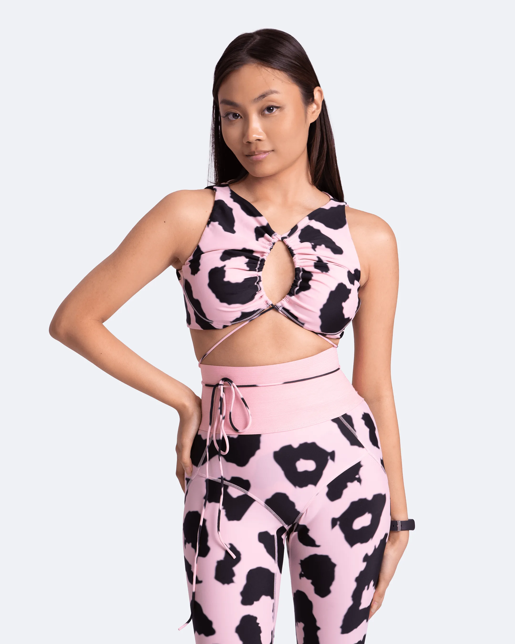 Removable straps seams Sexy Front-Tie Support Top