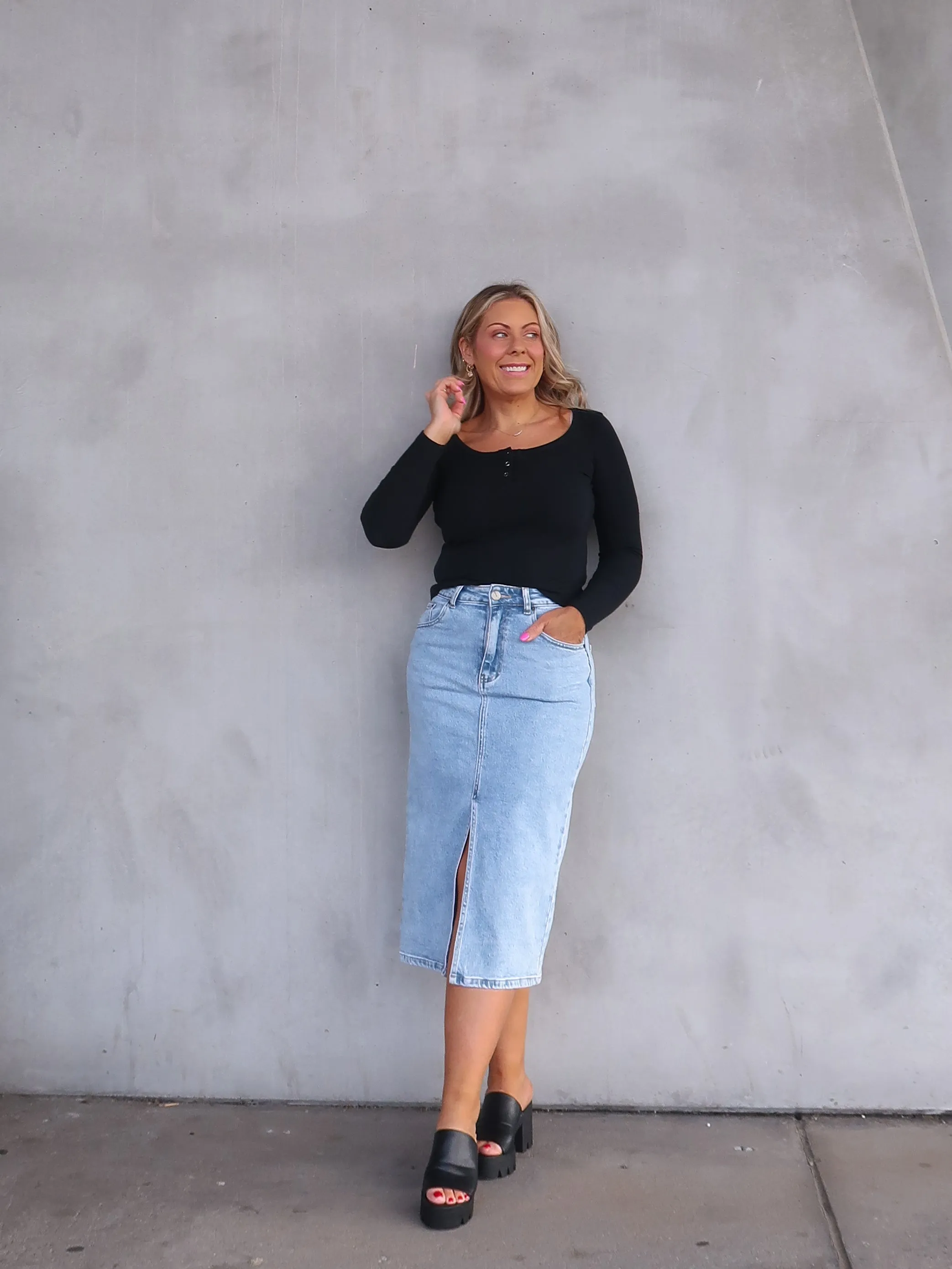 Cozy Finish Sustainable Innovation Joey Skirt-Blue