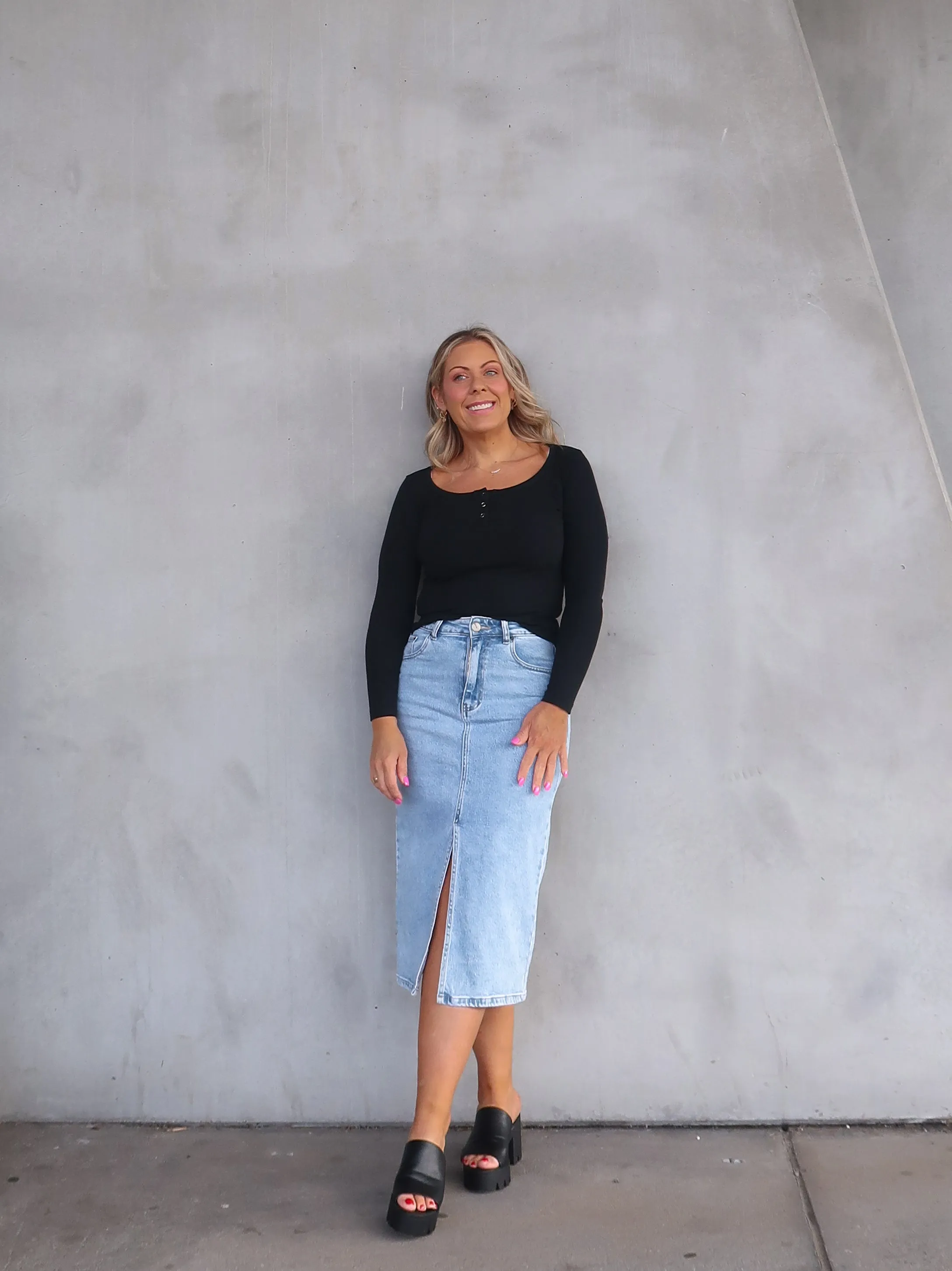 tech fabric Joey Skirt-Blue