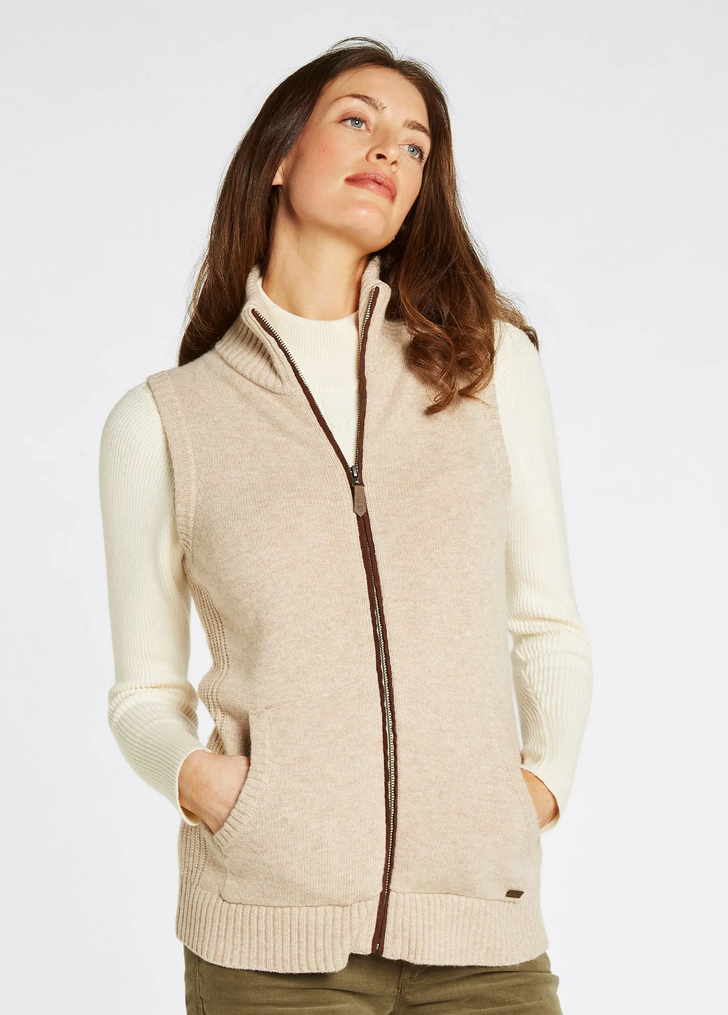 Sheedy Bodywarmer - Oat Double Layered Cuffs Daily Essential