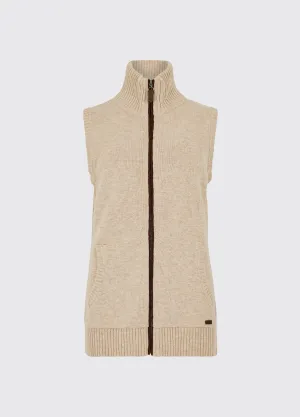Knit Reinforced Edges Flexible Neckline Sheedy Bodywarmer - Oat