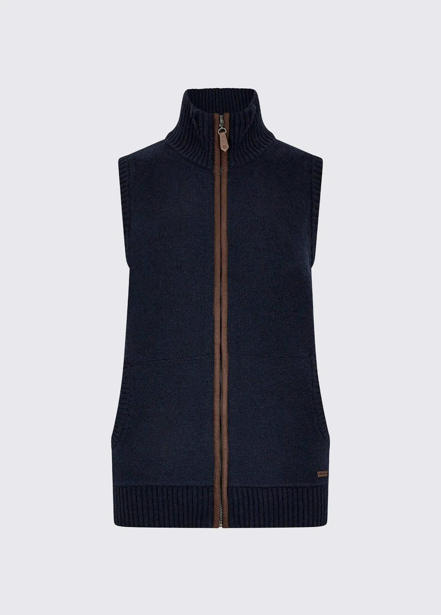 Flexible Edging Outdoor Warmth Sheedy Full Zip Sweater Vest - Navy