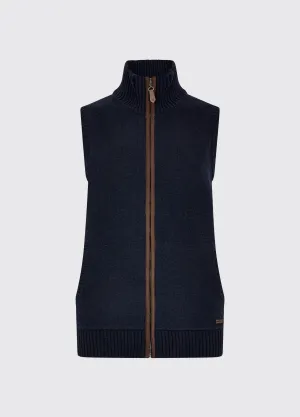 Flexible Edging Outdoor Warmth Sheedy Full Zip Sweater Vest - Navy