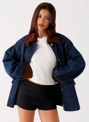 Koda Denim Jacket - Indigo Wool blend Non Restrictive Movement Cut