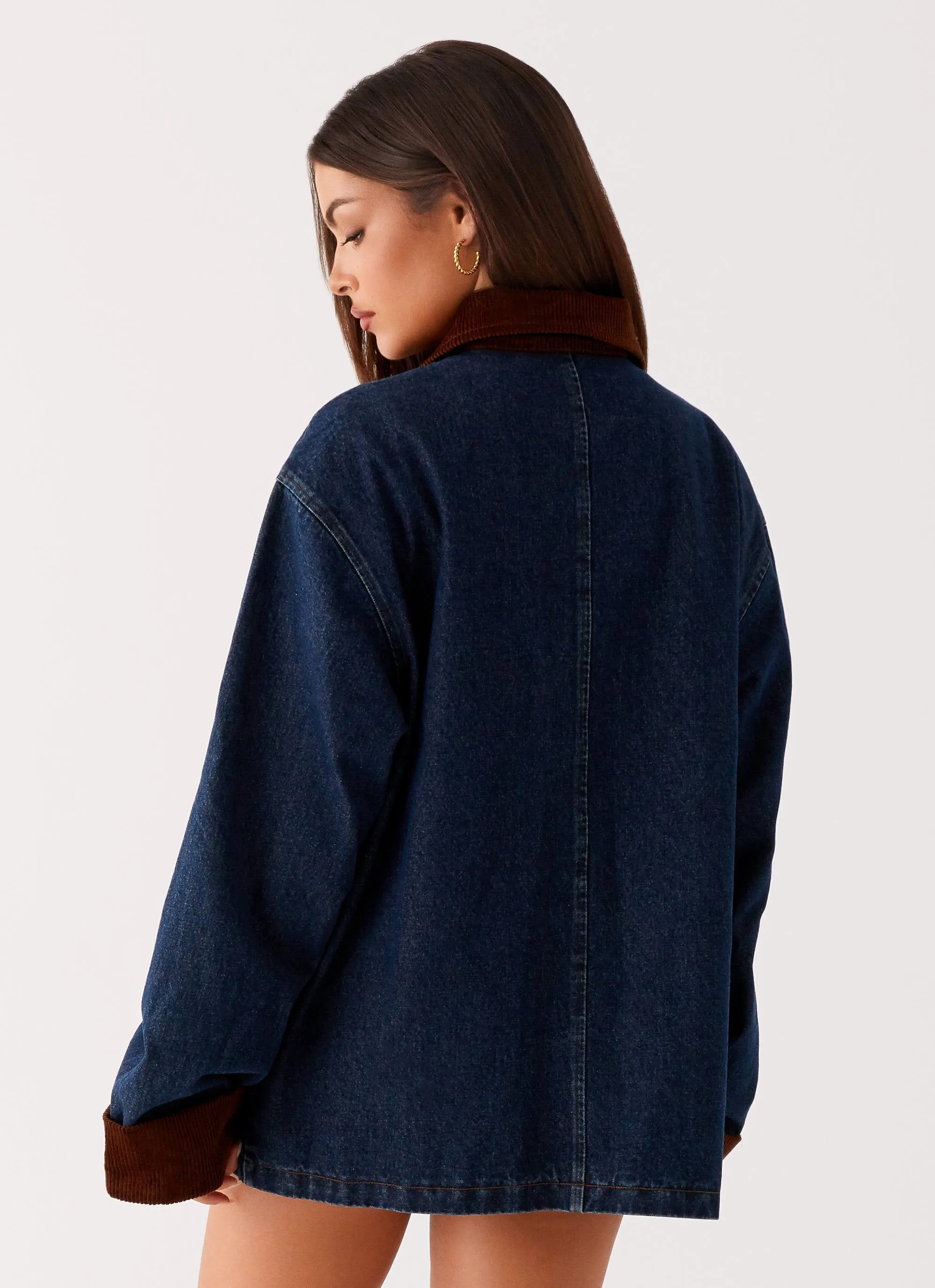 Soft Fleece Interior Koda Denim Jacket - Indigo