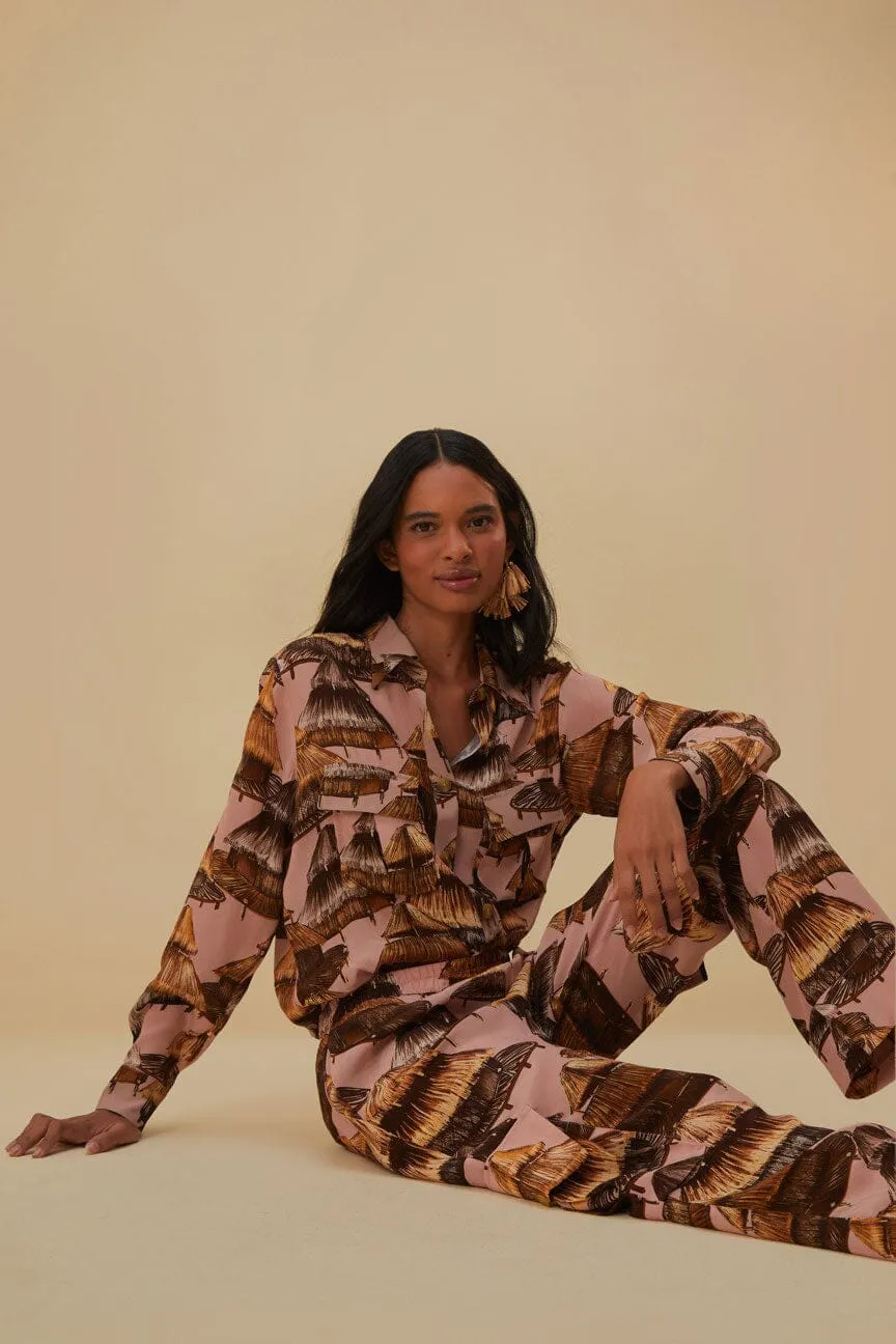 Air Flow Shuhu Beige Cargo Pants