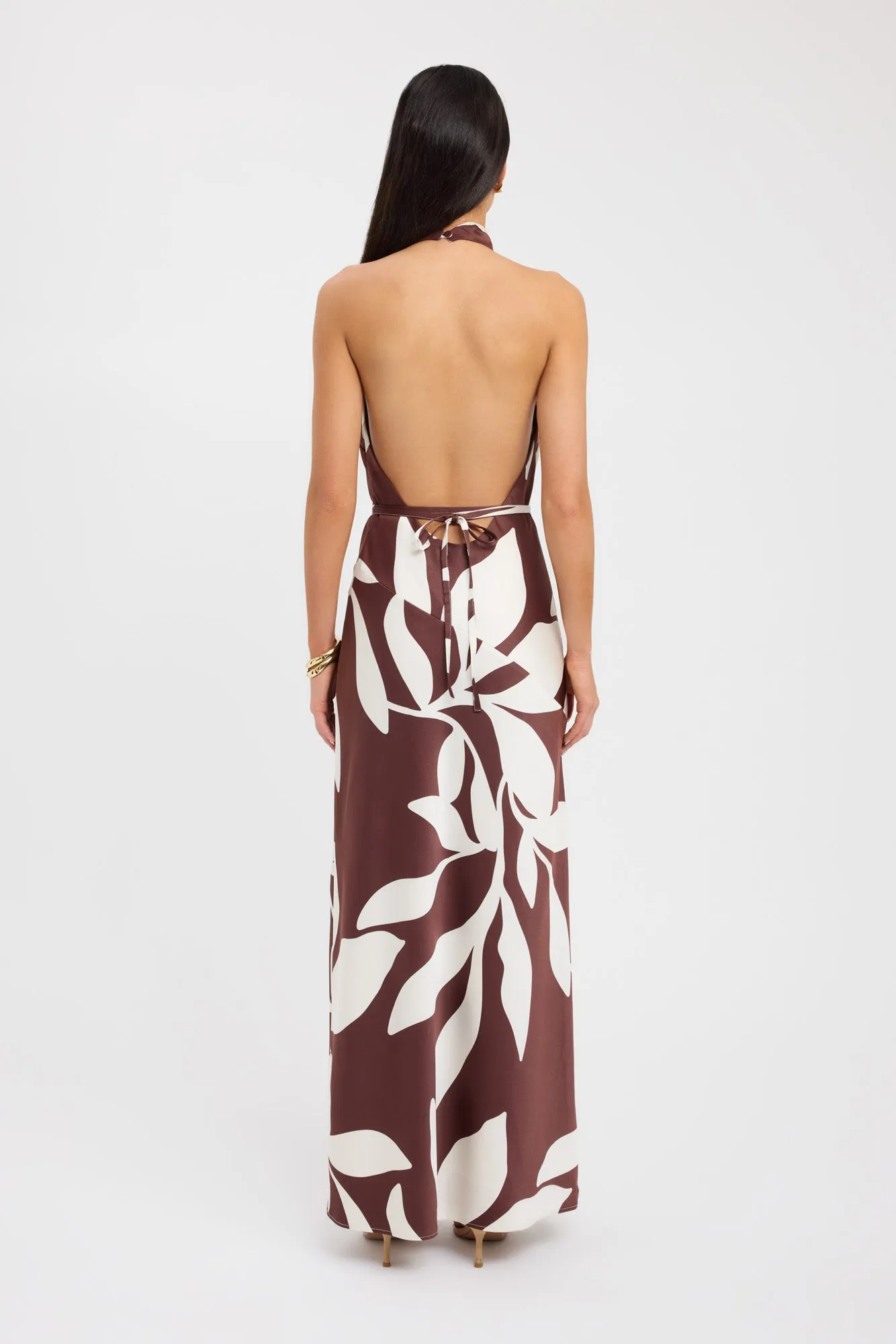 Silky Shape Wynnie High Cowl Maxi Dress