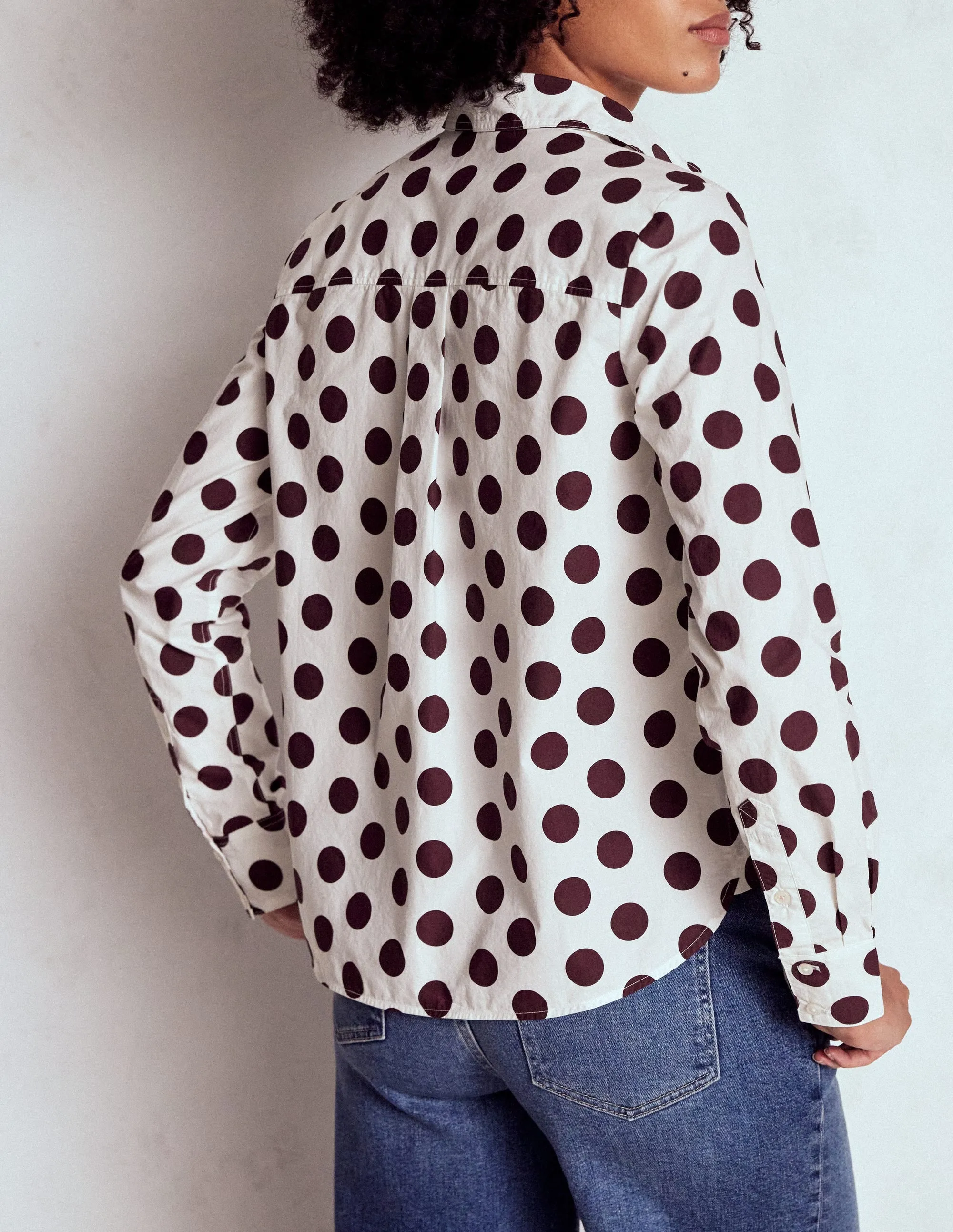 Sienna Cotton Shirt-Deep Wisteria, Spots Non Fading Material Linen blend