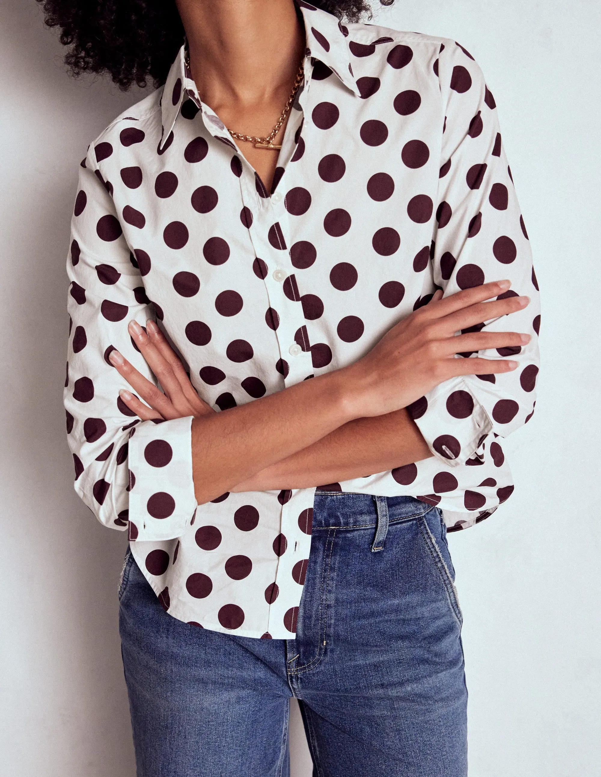 Sienna Cotton Shirt-Deep Wisteria, Spots Simple yet stylish