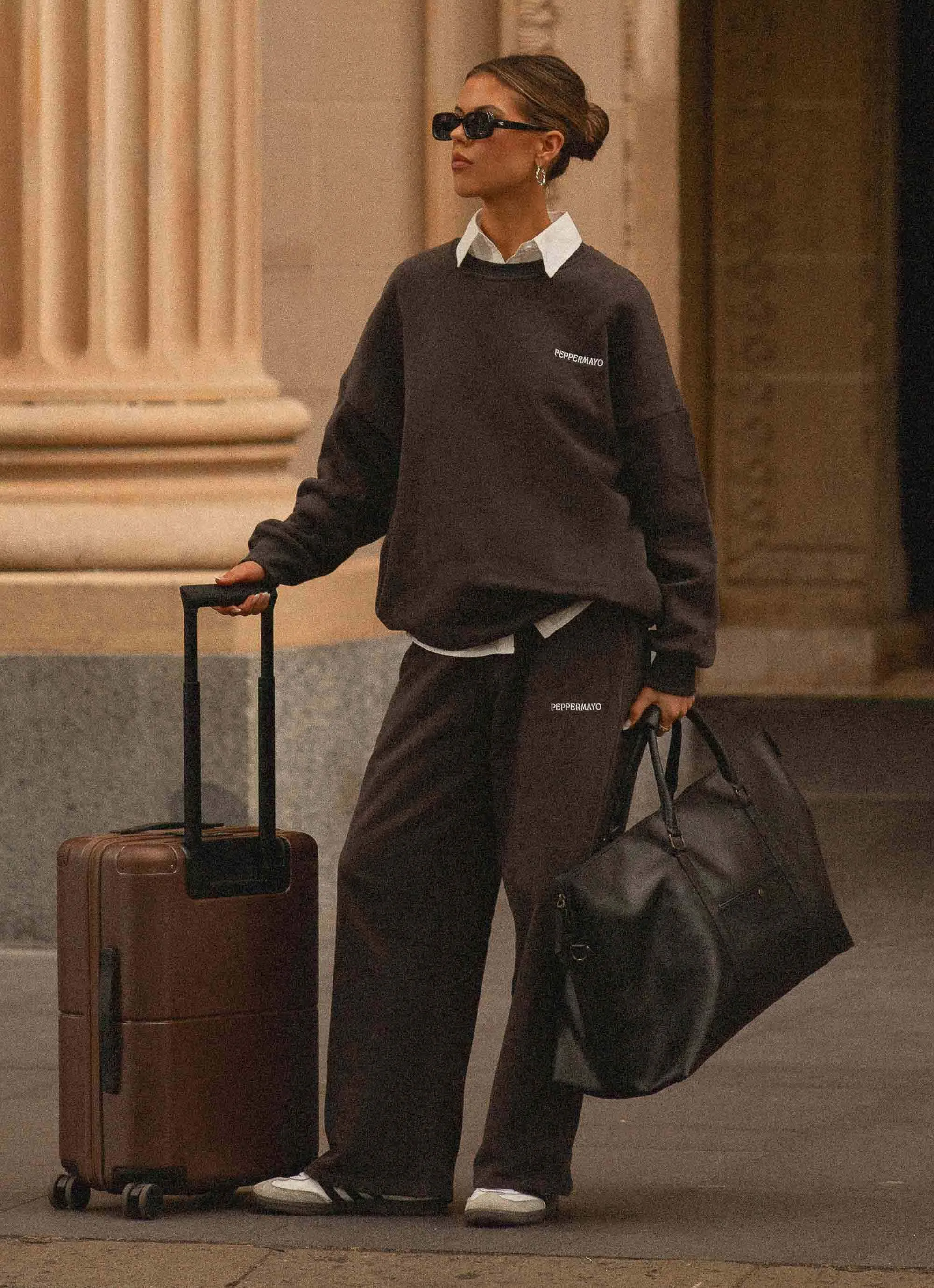 Thermal Insulation Layer ElasticizedWaistbandSystem Signature Oversized Sweatshirt - Charcoal