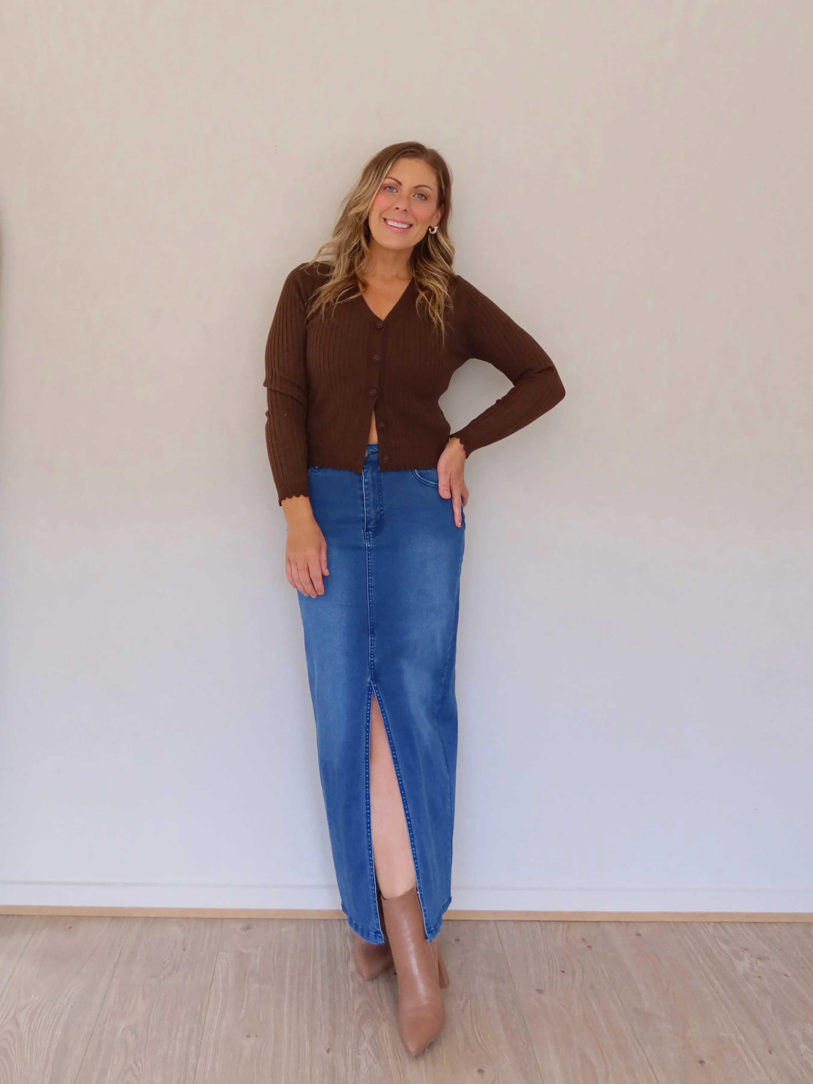 Low Maintenance Fabric Ramsay Skirt - Dark Blue