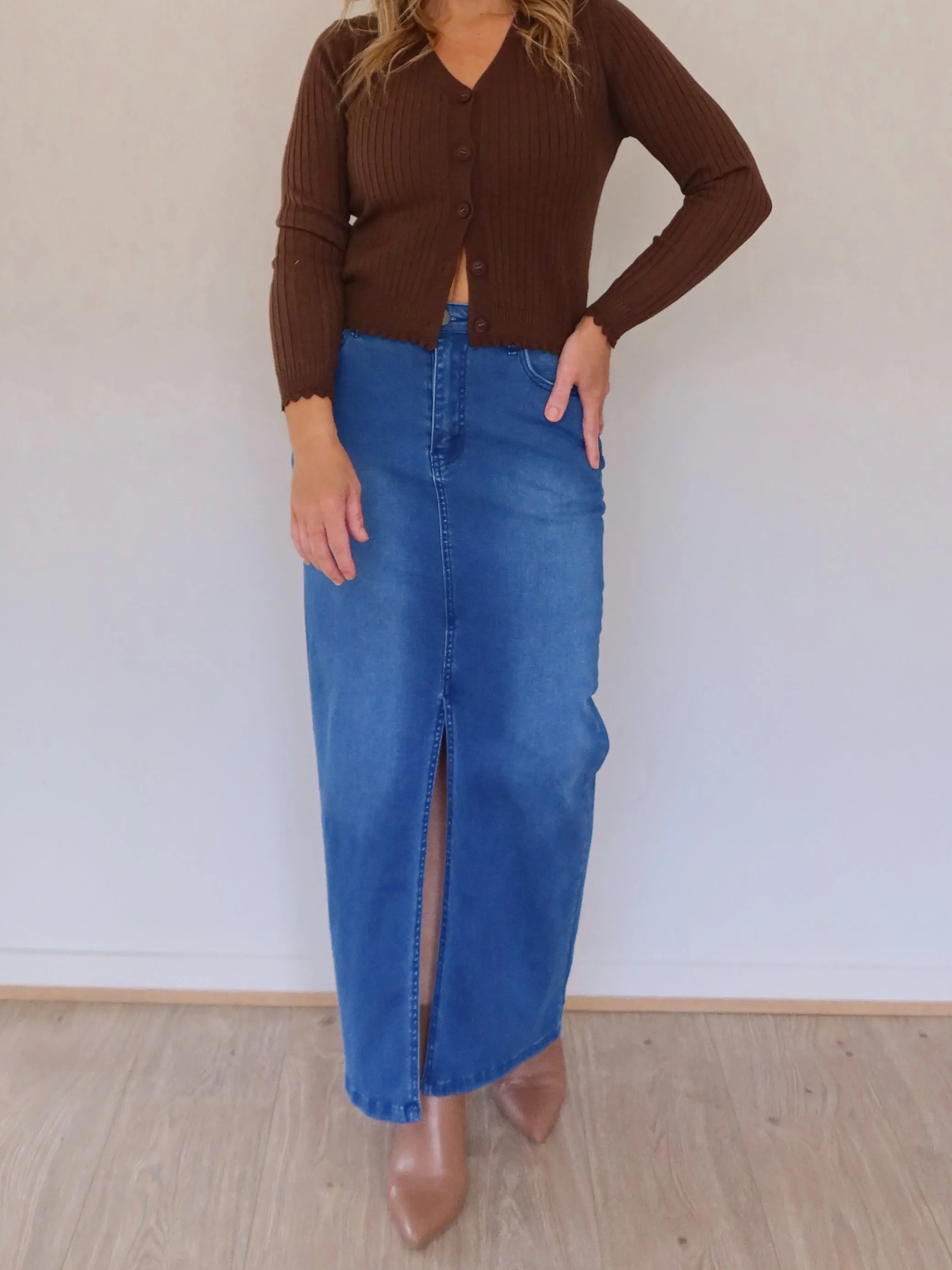 Ramsay Skirt - Dark Blue Moisture Wicking Textile