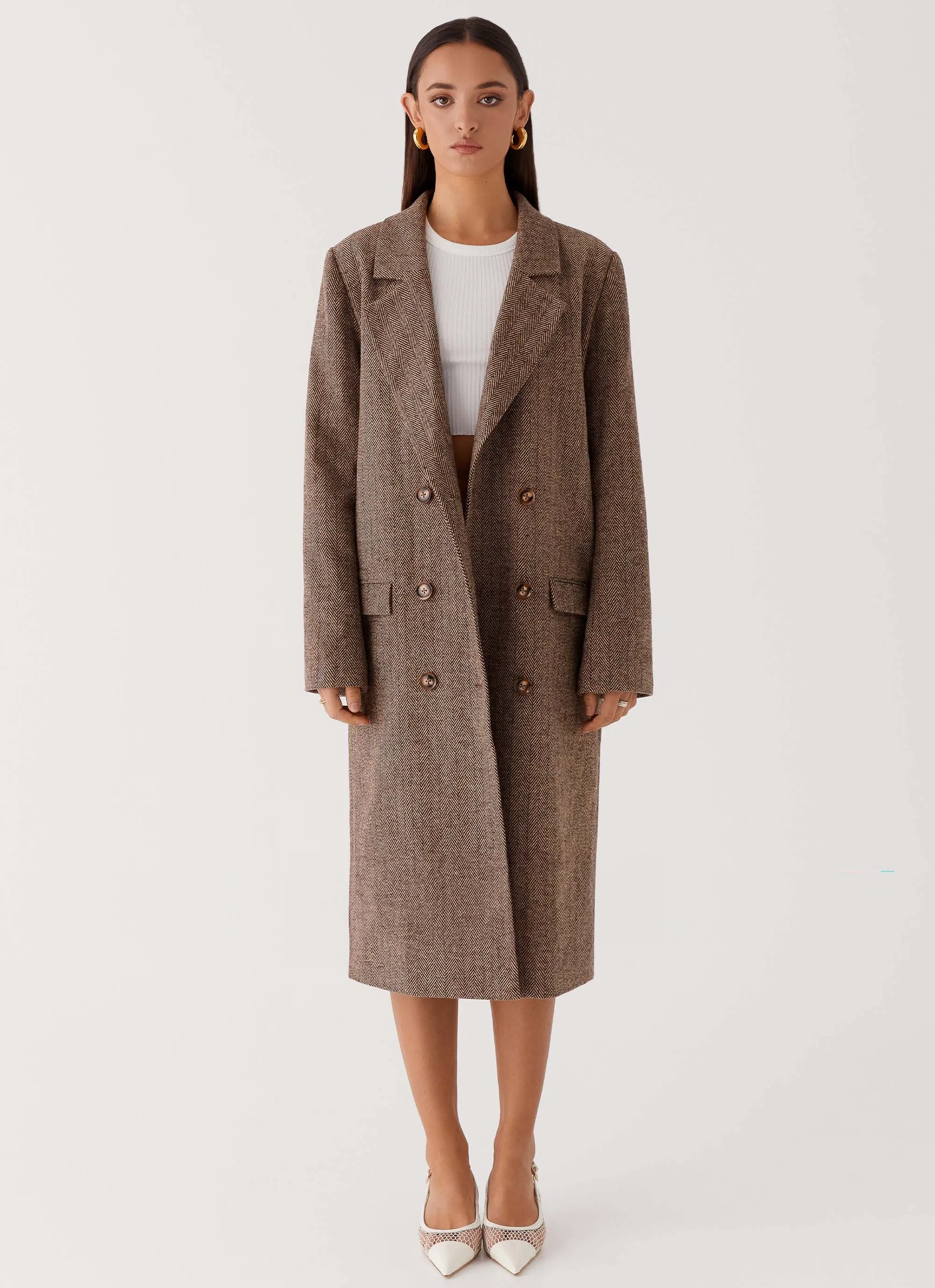 Active Urban Layer Since Way Back Longline Coat - Brown