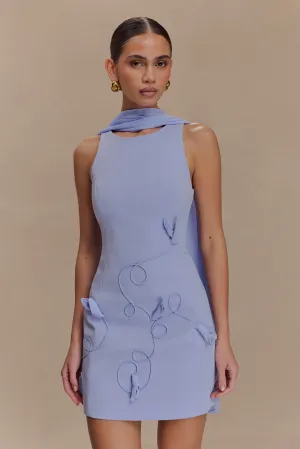 Skyler Suiting Embroidered Mini Dress - Lilac Cool Movement Lightweight Wear