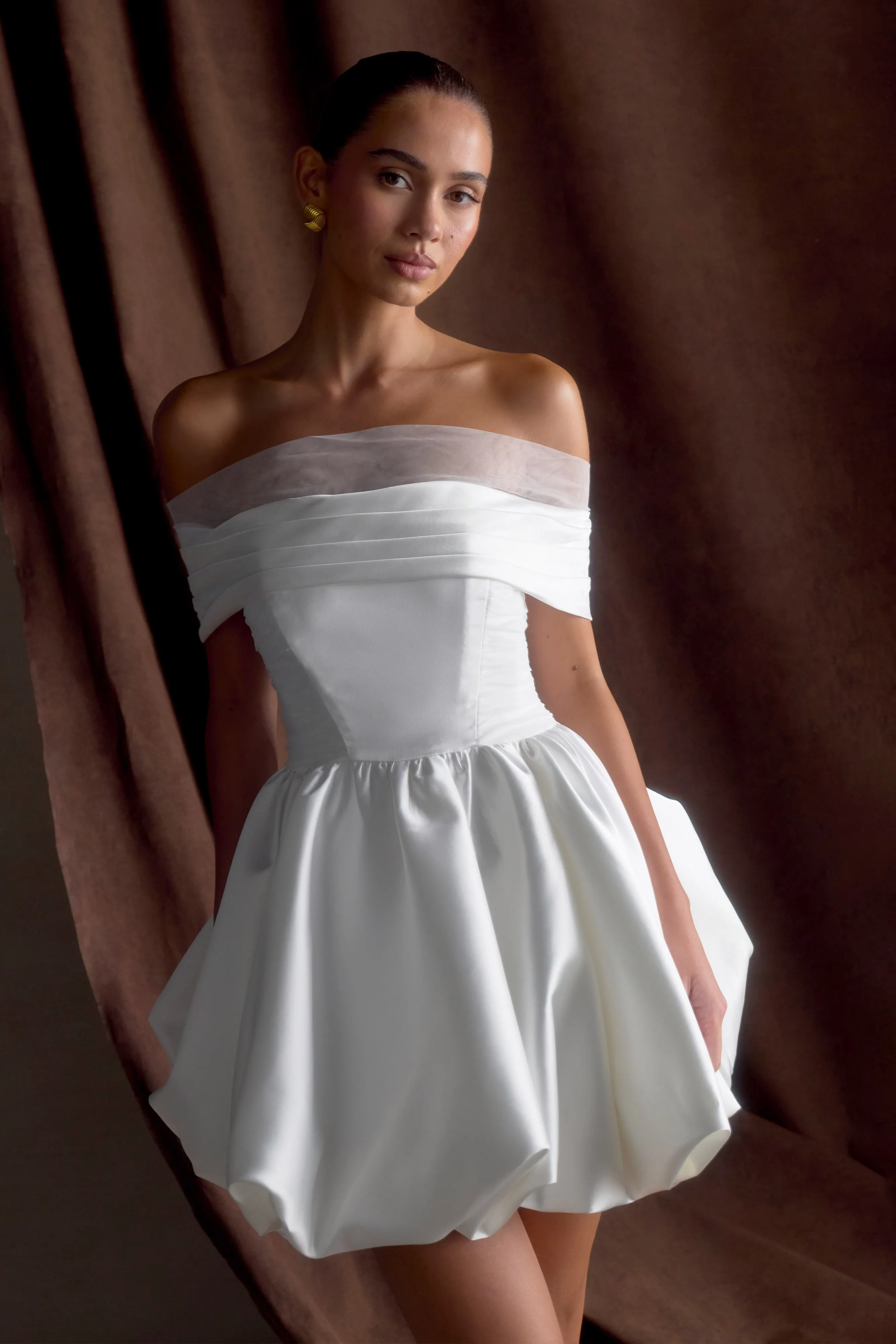 Balanced Look Lauretta Off Shoulder Mini Dress - White