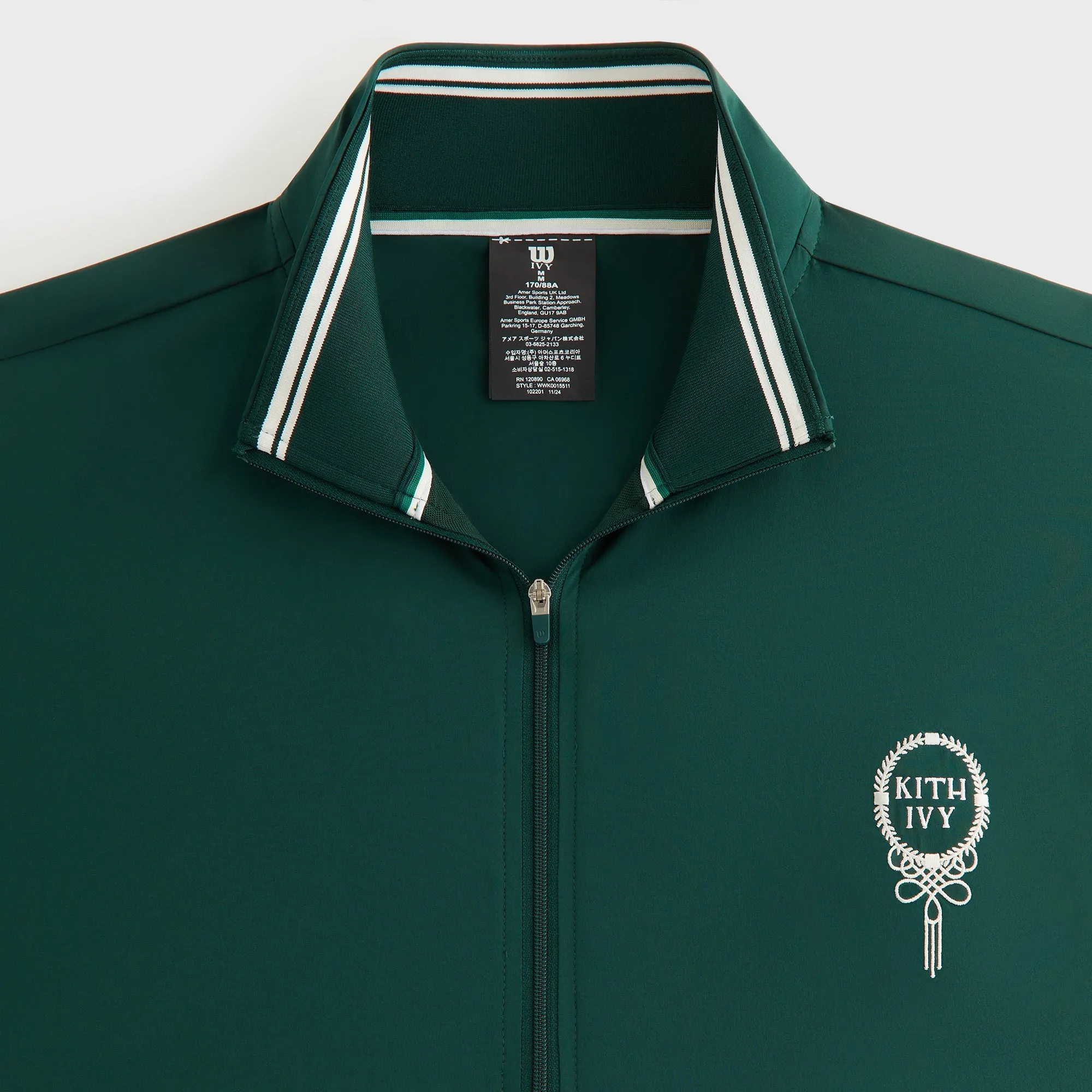 Flexible Cuffs Comfortable lining Kith Ivy for Wilson Women's Court Jacket - Ivy Green