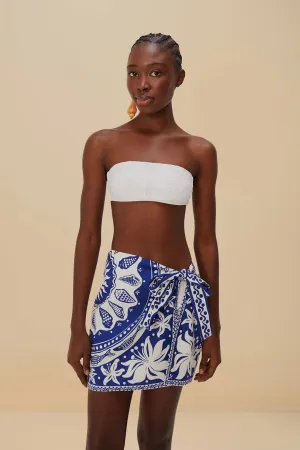 Plant Based Material Off-White Ocean Scarf LENZING? ECOVERO? Euroflax? Mini Skirt