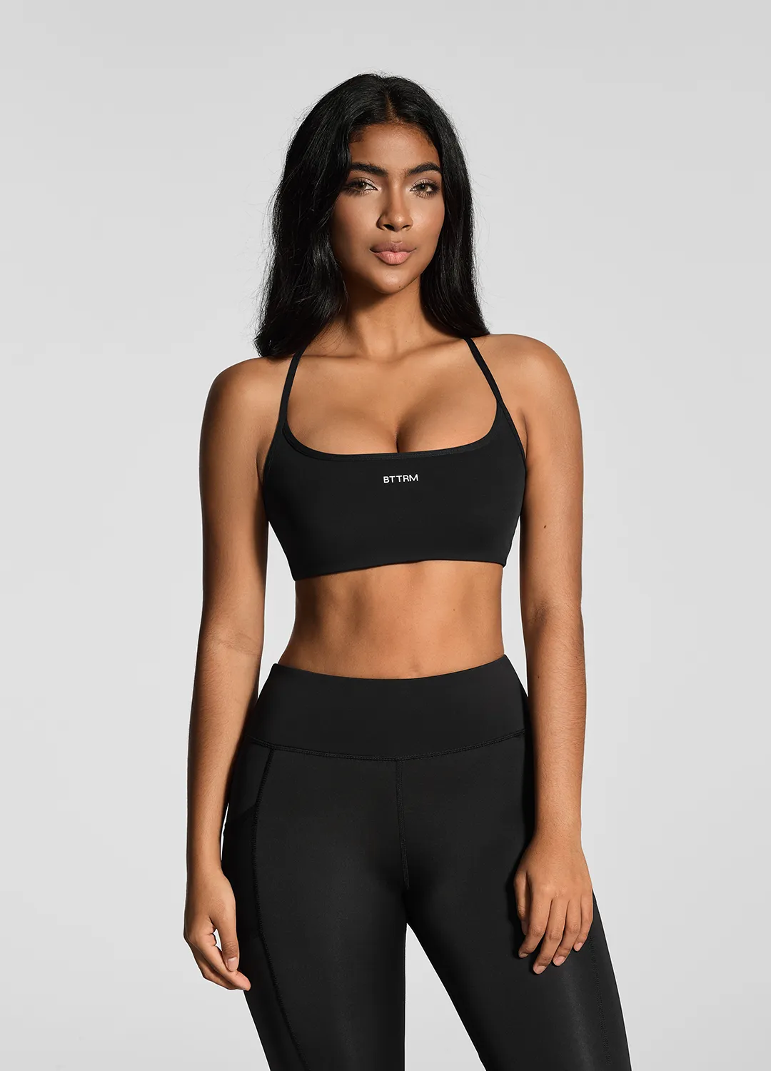 Stretchable Body-Conforming Fit Slim Strap Sports Bra