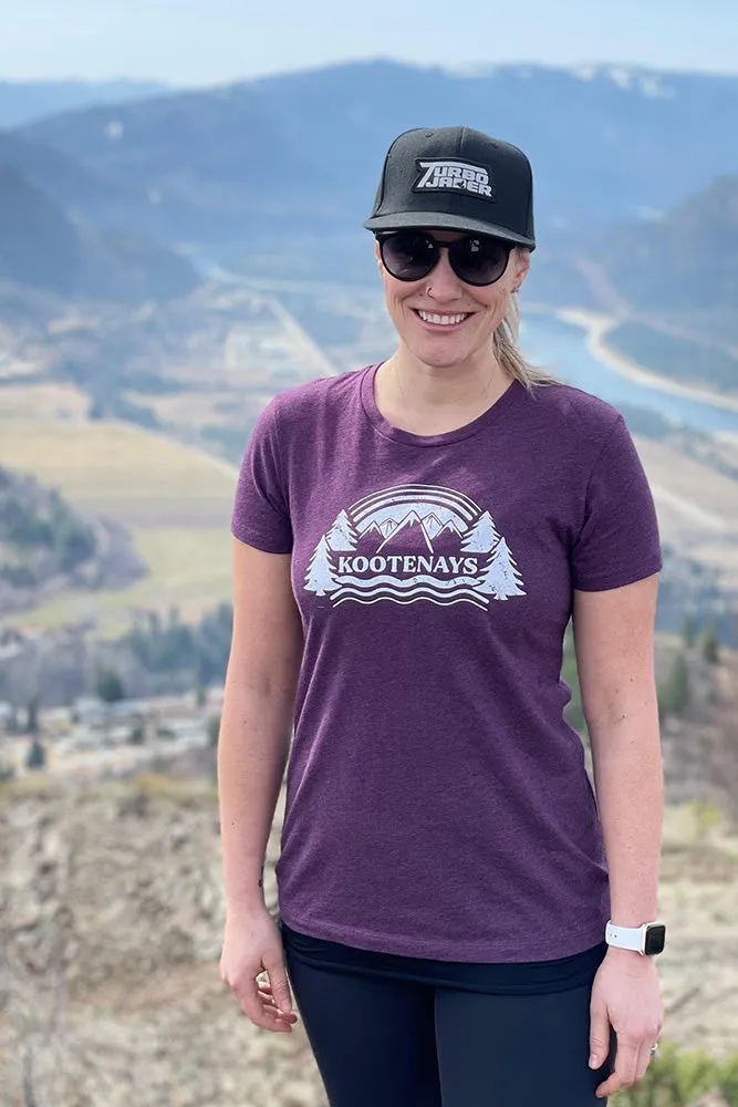 Kootenays T-shirt (Womens) Vibrant Colors Simple Chic
