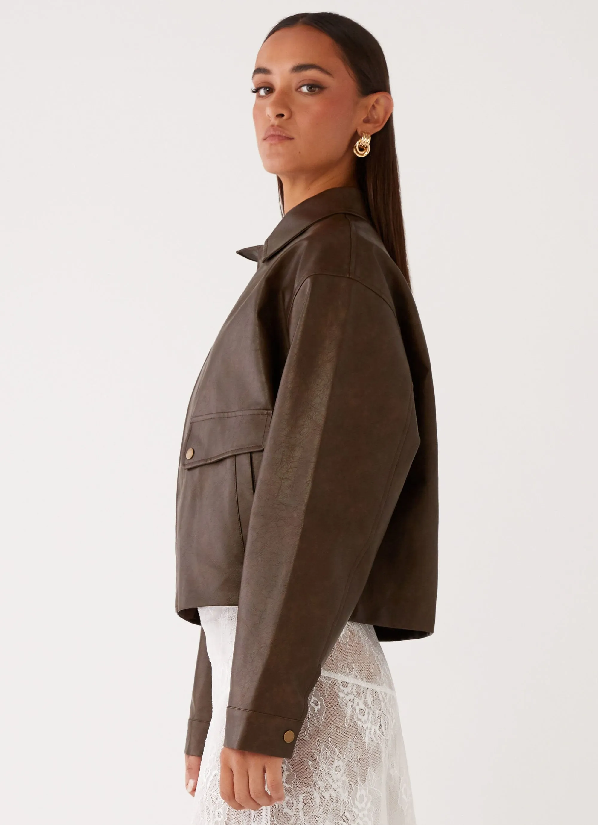 Sloane Jacket - Brown Lightweight Feel