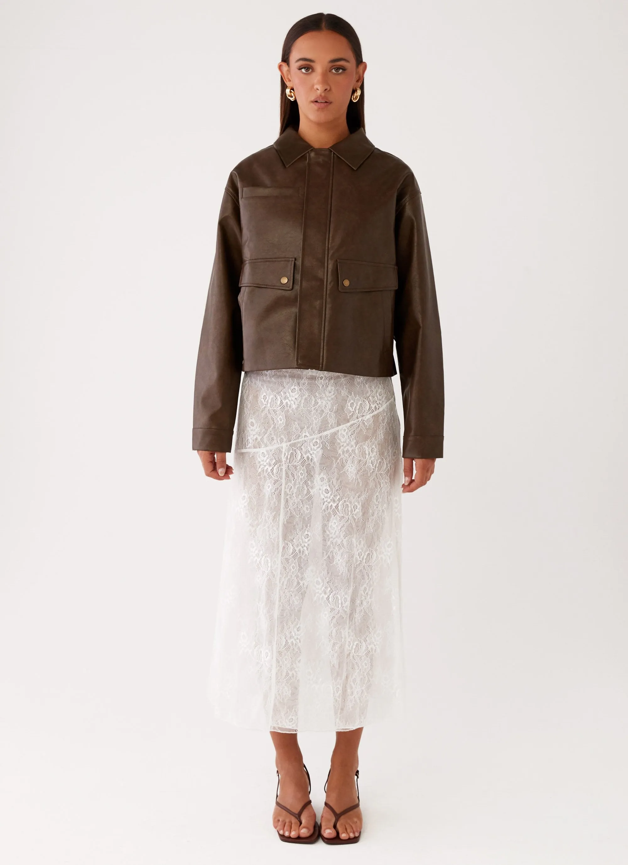 Sloane Jacket - Brown Urban Hike Style Minimal Detail