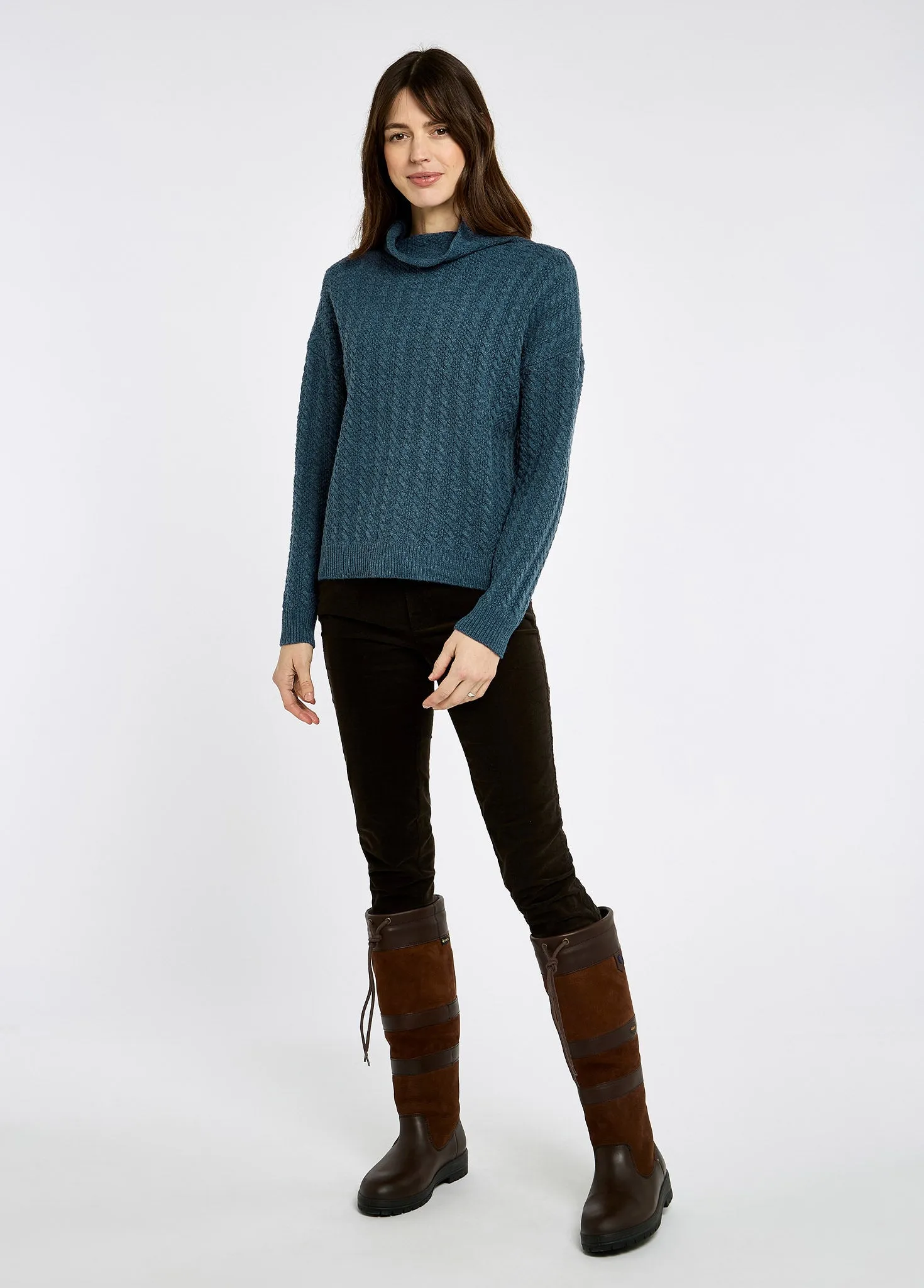 Modern Comfort HeatTrapping Fibers Hopkins Ladies' relaxed fit sweater - Indigo