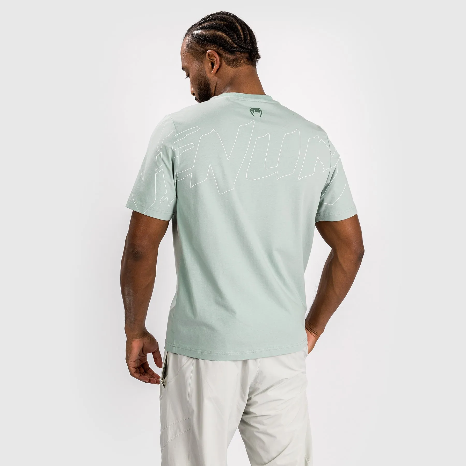 Fashion Top Urban Style Venum Snake Print T-Shirt - Aqua Green