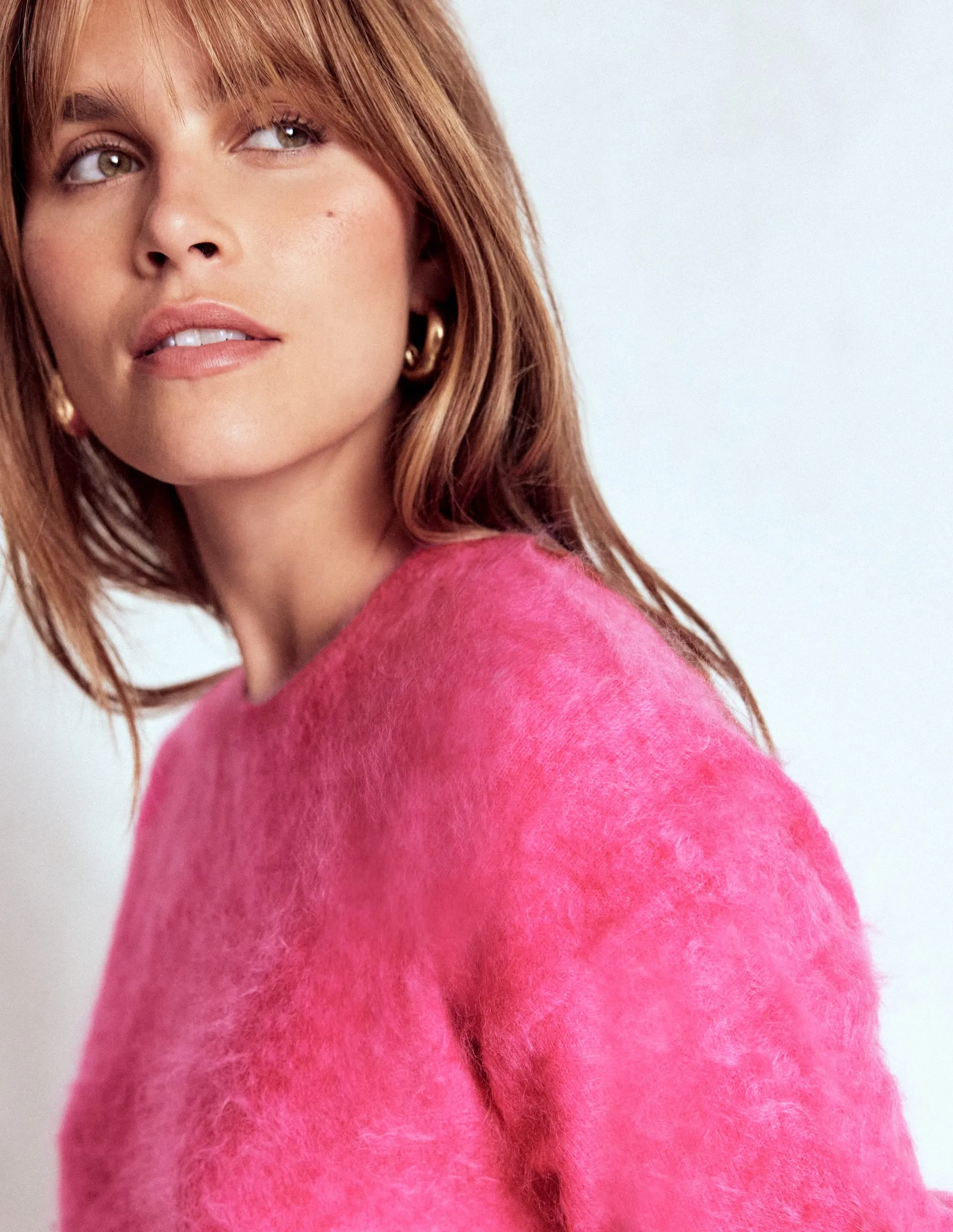 Brushed Cashmere Jumper-Pink Peony Daily Layered