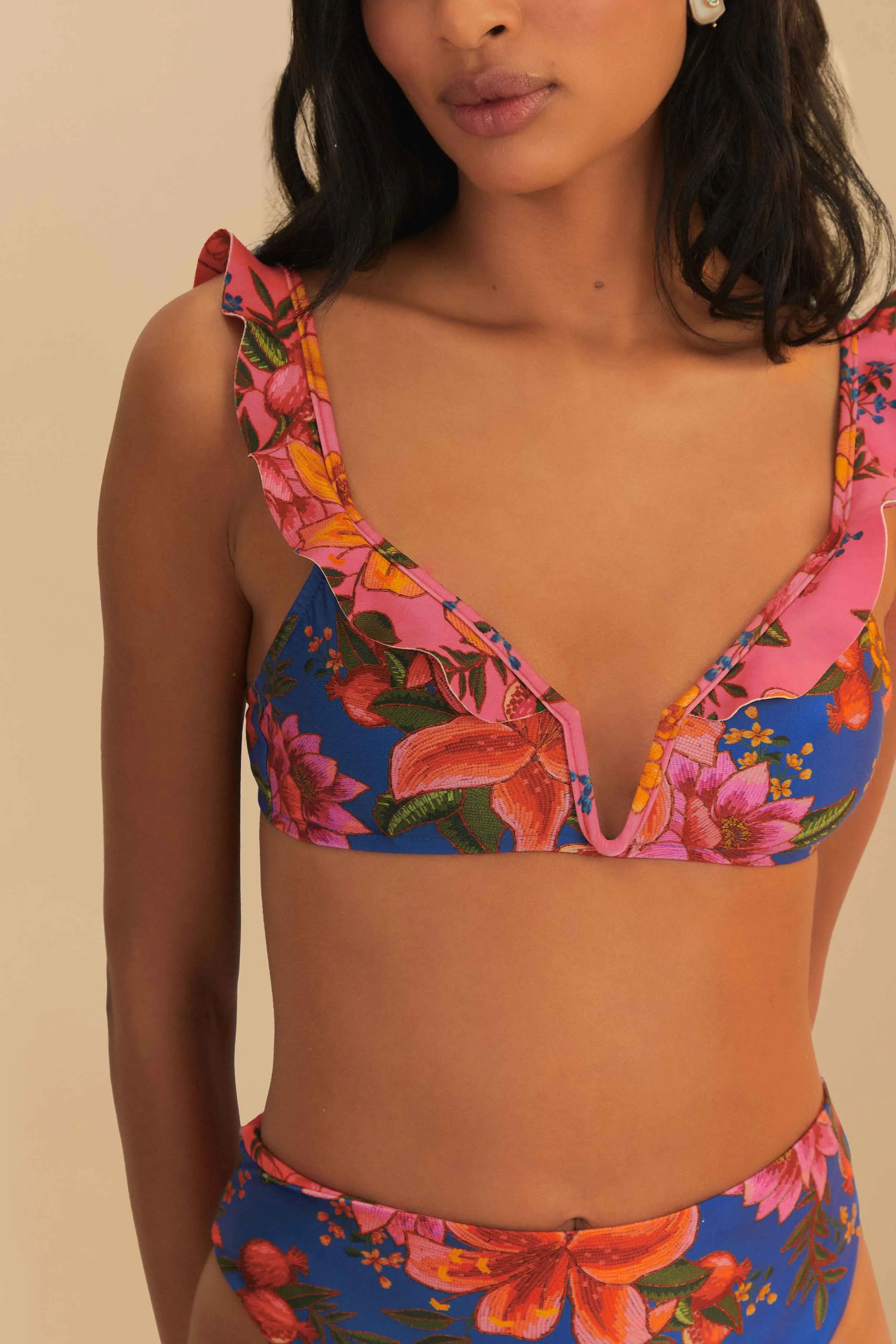 Classic Suit CompactFold Multicolor Summer Fruit Underwire Bikini Top