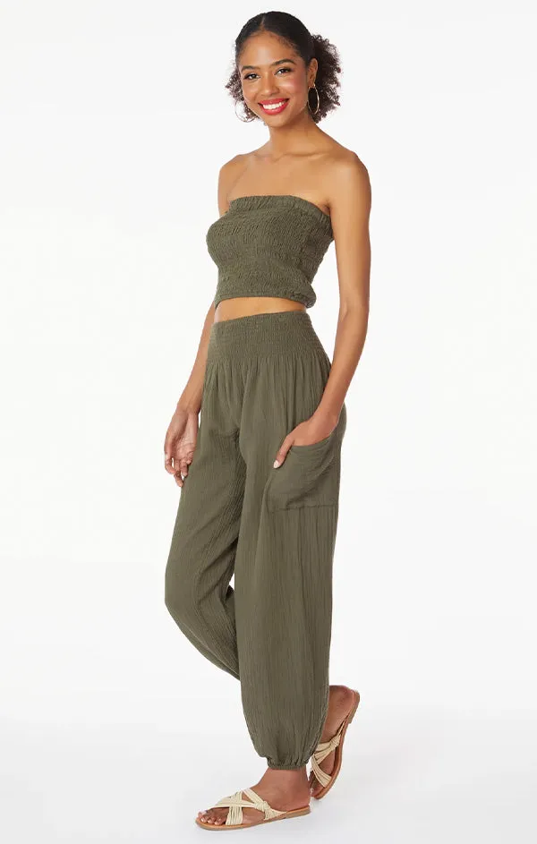 StretchPaneling Smocked Tube Top