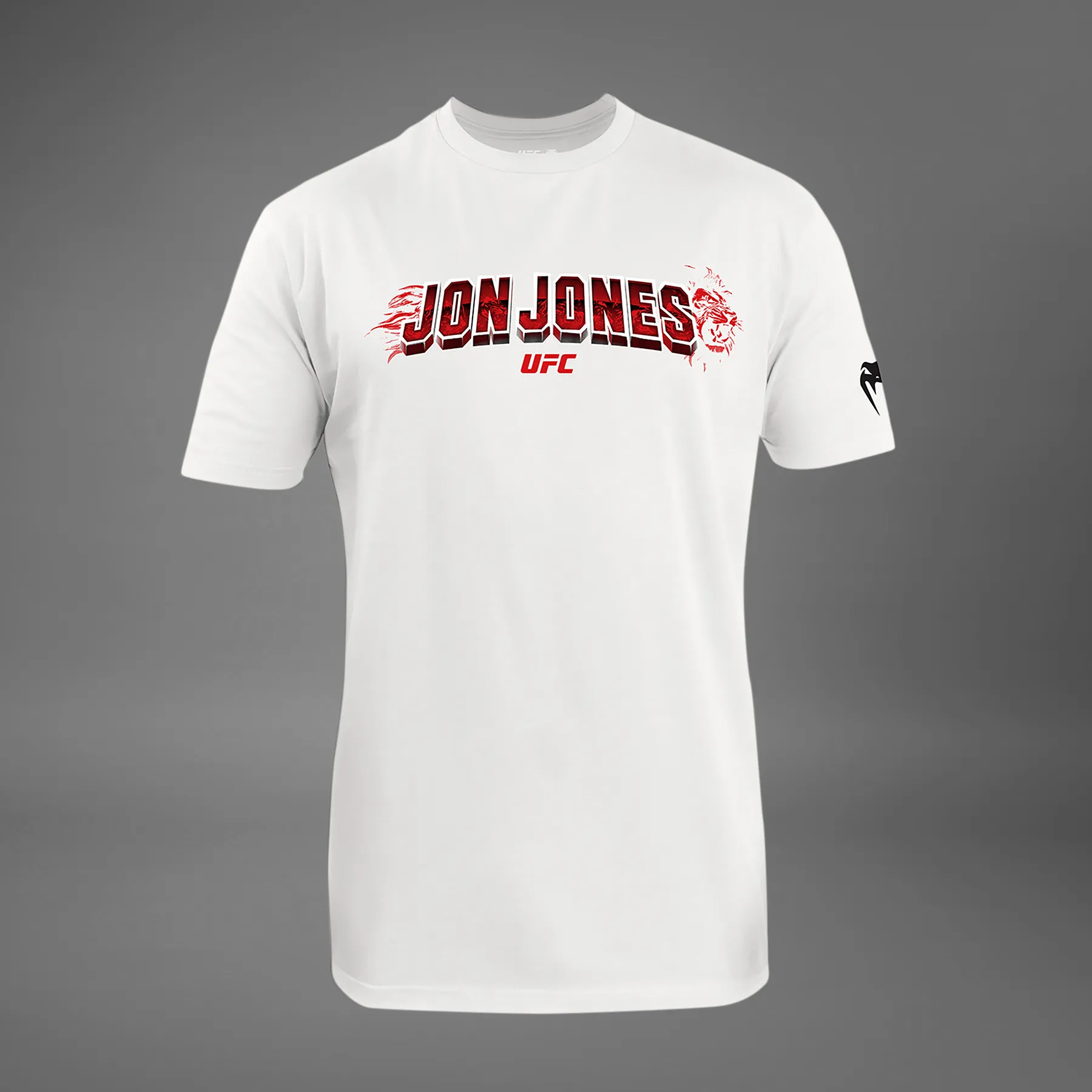 Classic Fit Men's UFC Unrivaled by Venum White Jon Jones T-Shirt