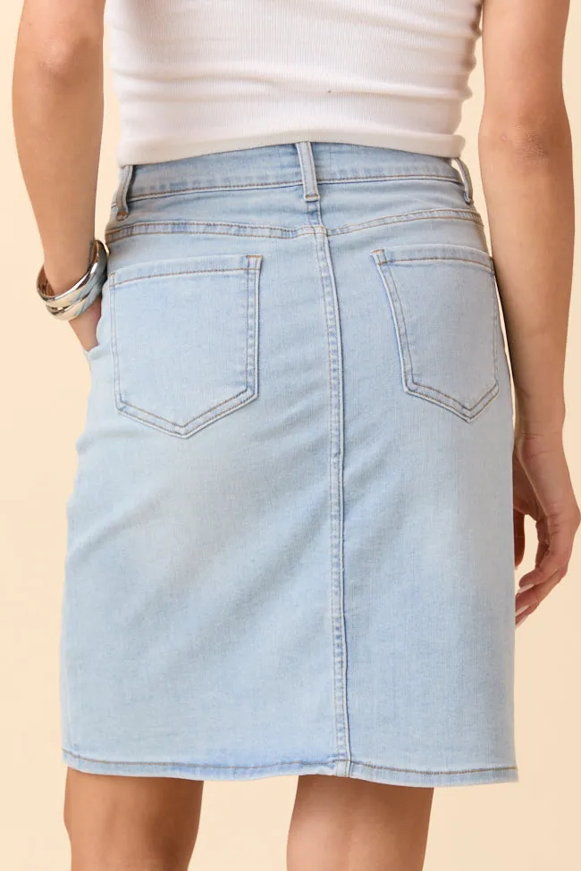 My Favorite Button Down Skirt Layered Hem