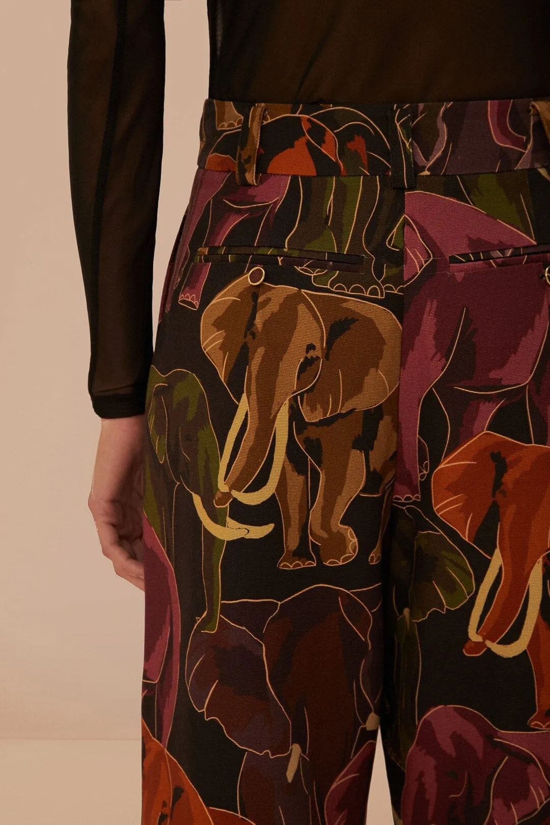 Brown Elephants Pants Layered Style