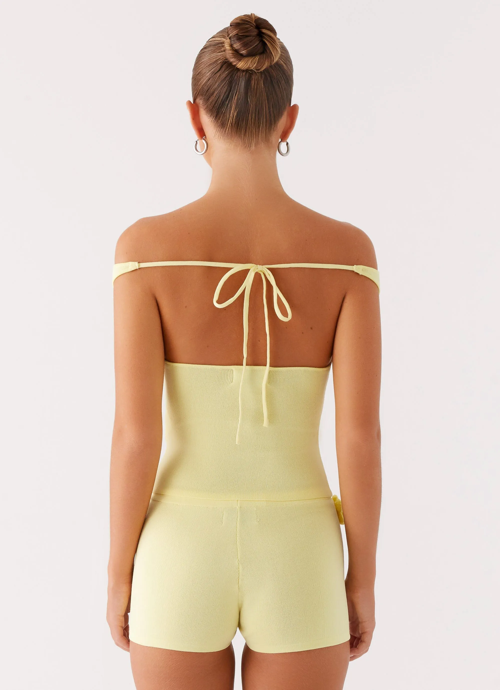 Aliah Knit Top - Yellow Stay Cozy