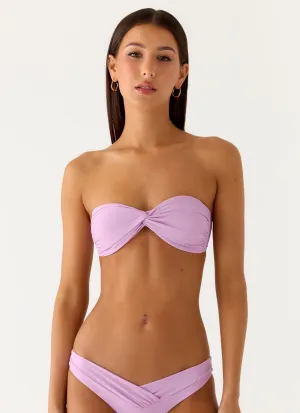 Delta Bandeau Bikini Top - Lavender Contemporary Look