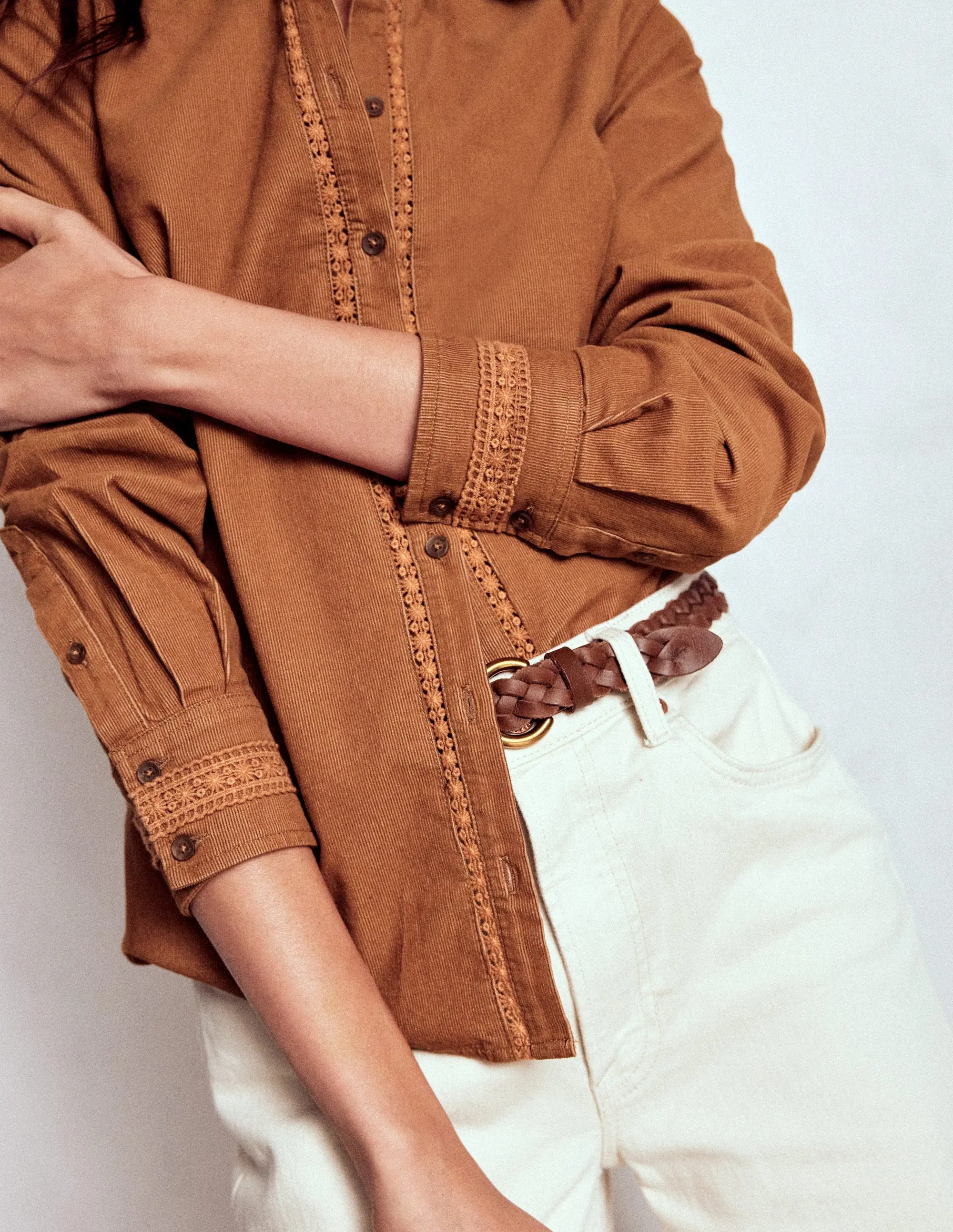 Victoria Cord Shirt-Ginger Chill Vibe Fashion Must-Have