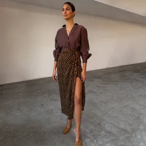 Secure Closure Modern Outfit Leopard Sheer Jaspre Skirt